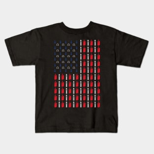 American Flag design with Vaping items cloudchasers graphic USA Kids T-Shirt